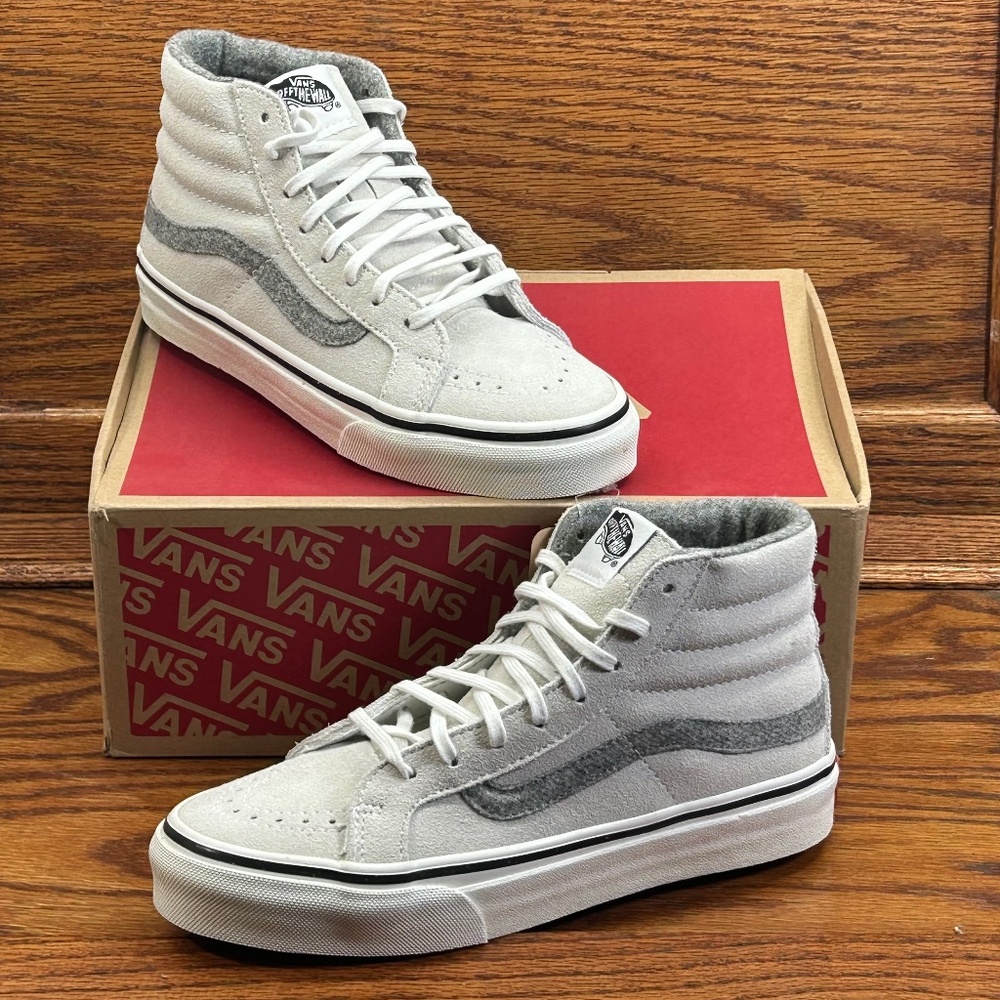 Vans Sk8 Hi Slim Vintage Suede True White‎ Shoes